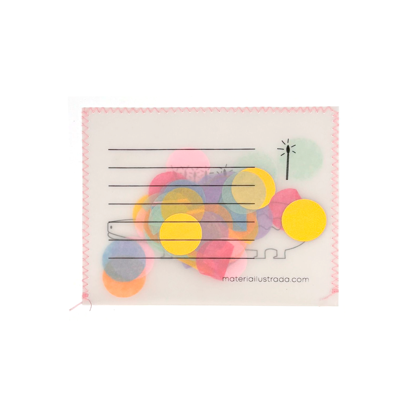 Tarjeta confeti cocodrilo